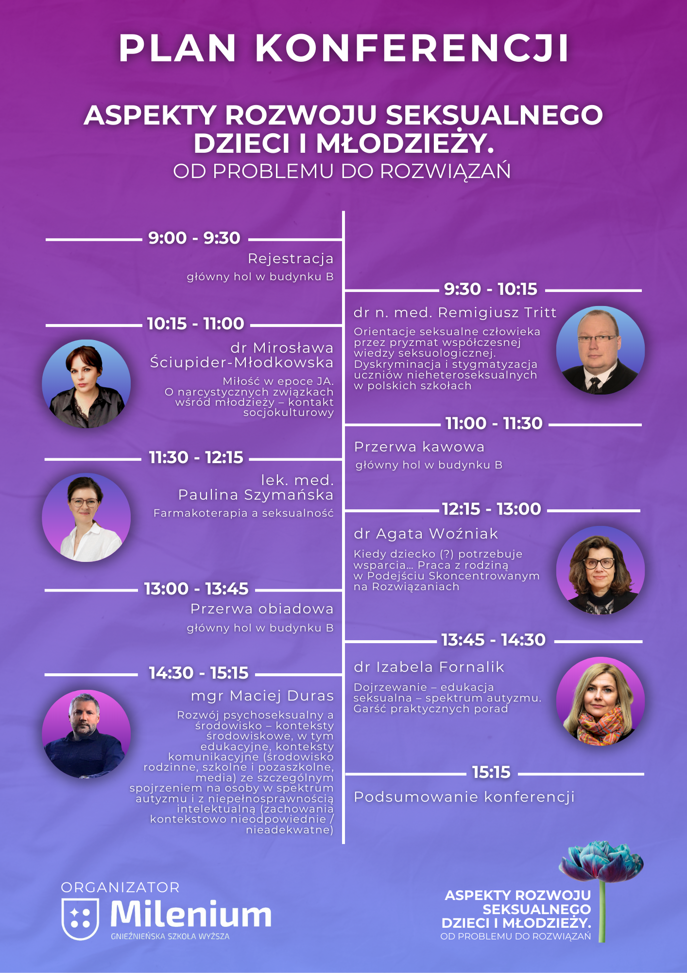 prelegenci Konferencja Aspekty rozwoju seksualnego dzieci i młodzieży od problemu do rozwiązań