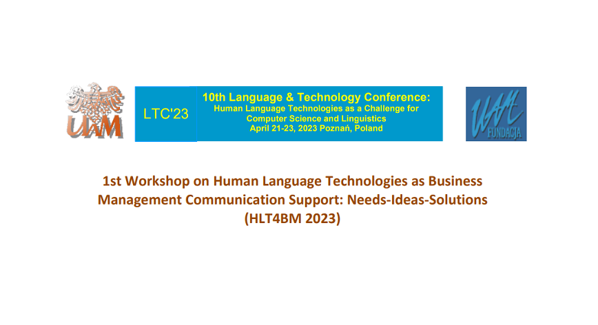 Human Language Technologies as Business Management Communication Support