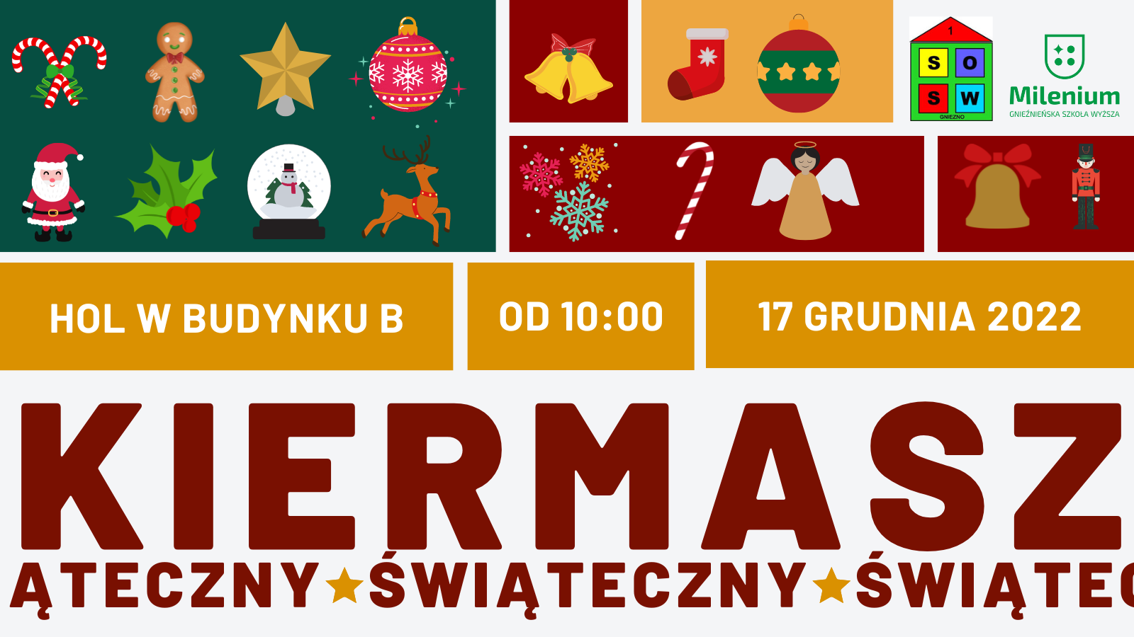 Kiermasz Świąteczny GSW Milenium Specjalny Ośrodek Szkolno-Wychowawczego nr 1 w Gnieźnie