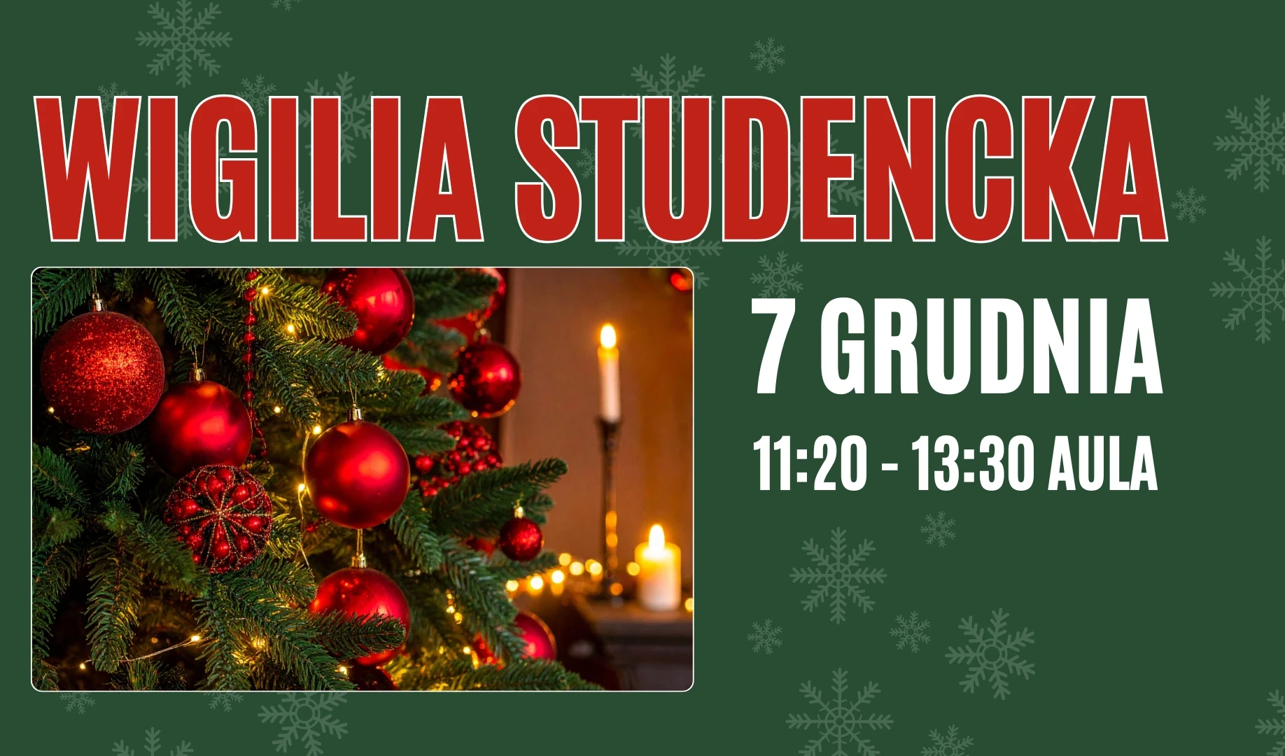 Zaproszenie na Wigilię Studencką GSW Milenium